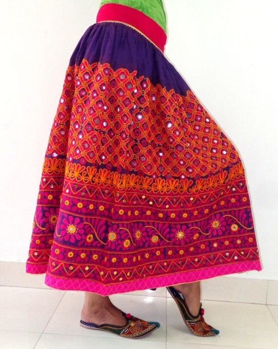 Heavy Mirror work Banjara SkirtFull rabari by craftsofgujarat