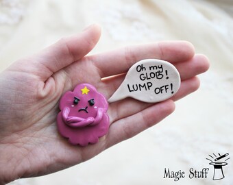 Adventure Time magnet Angry LSP Angry Lumpy Space Princess magnet Fridge magnets Decorative magnets Oh my Glob, Lump off