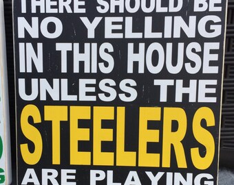 Steelers wood sign | Etsy