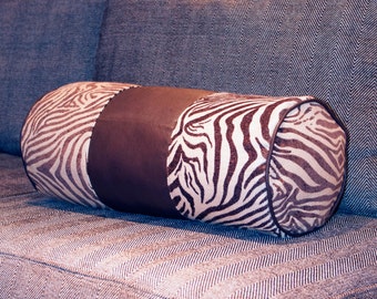 zebra bolster pillow