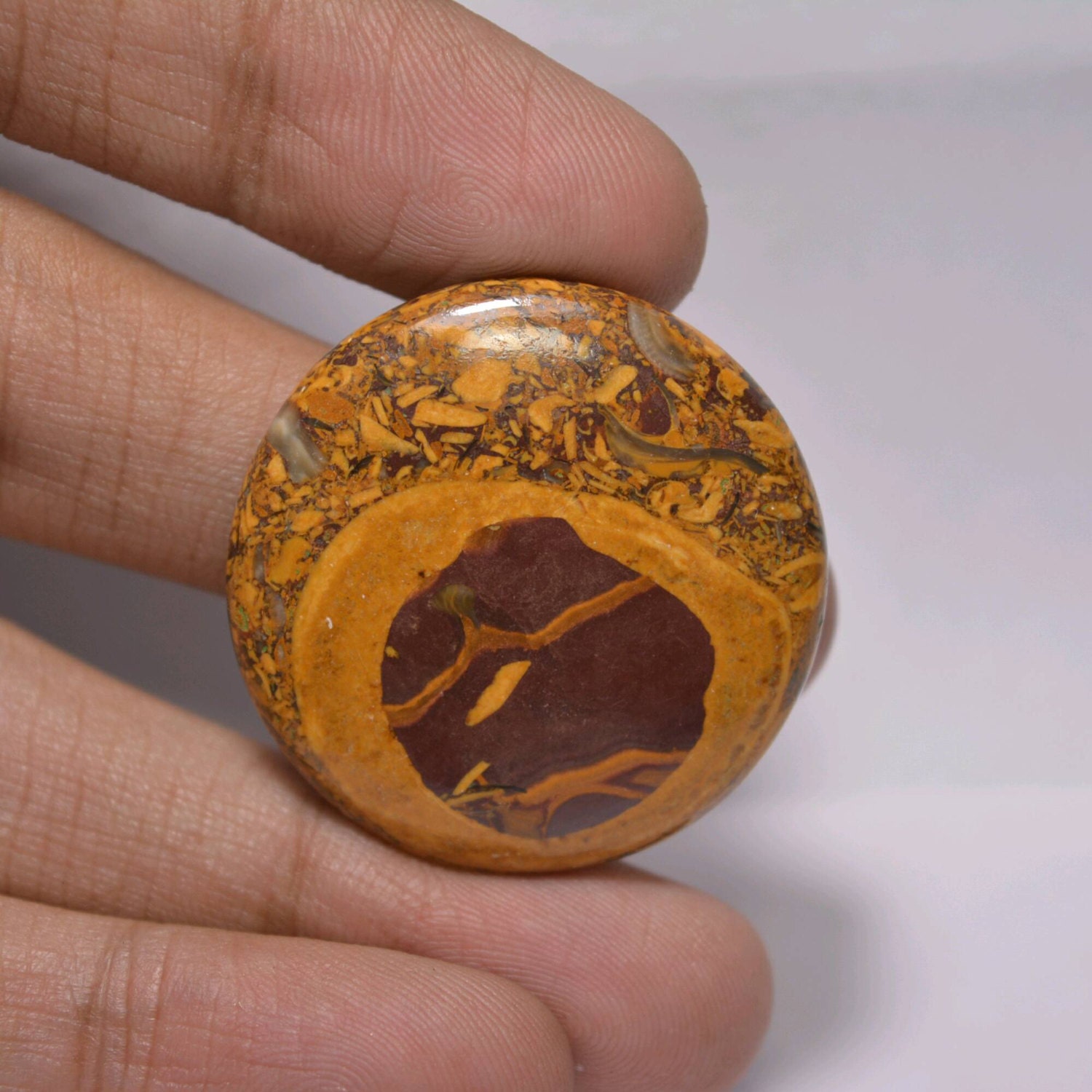 MARIYAM Stone.. CALLIGRAPHY Stone.. Cabochon..Round..Beautiful Natural ...