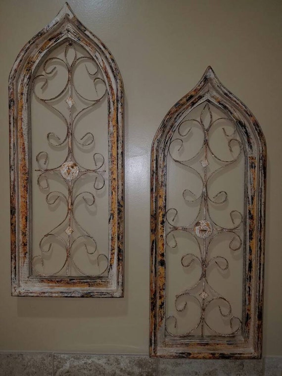 Arched Window Wall Decor farmhouse character metal