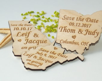 Save the date invitations, Save the date magnets, Save the date magnet, Save the date wedding , Save the date magnet rustic, States magnets