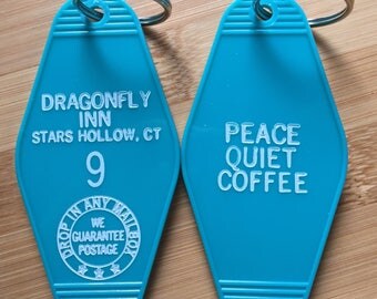 On Sale! GILMORE GIRLS inspired "Dragon Fly Inn" keytag