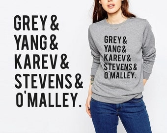 Greys Anatomy sweatshirt Throwback Cast Greys Anatomy Sweater Unisex S - XXL