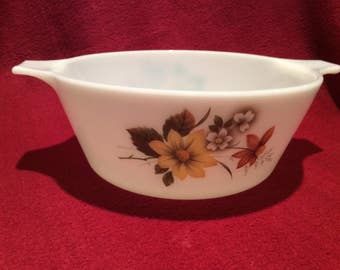 Pyrex JAJ Autumn Glory Dahlia Serving Dish 2 pint