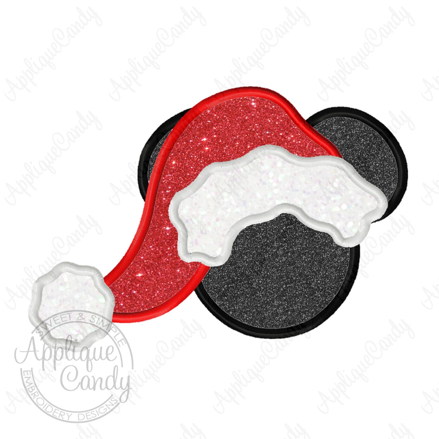 Santa Head Applique Embroidery Design Santa Head Applique Embroidery Design