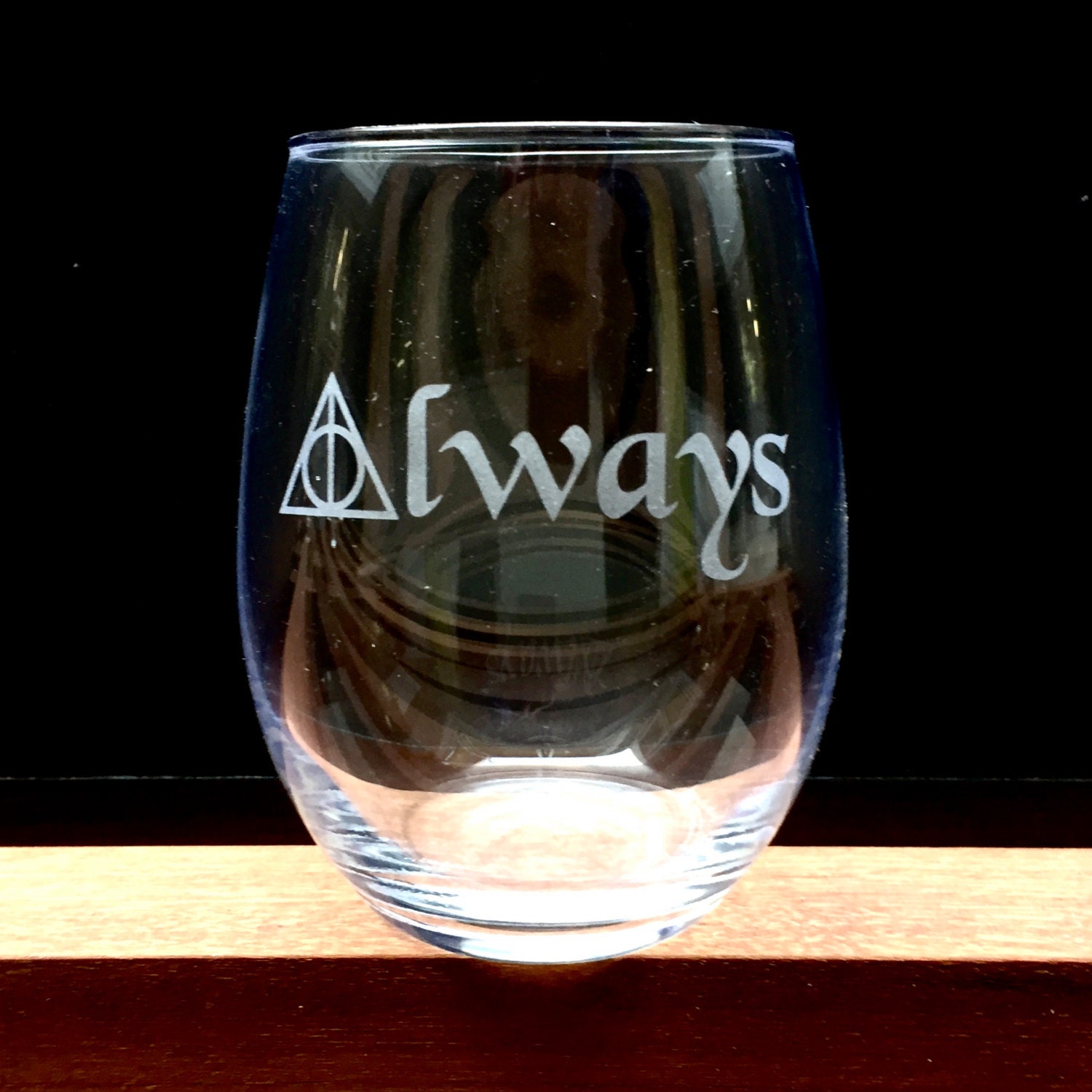 Harry Potter Deathly Hallows Always Wine Glass, Glass with Stem, Stemless and Pint Available!