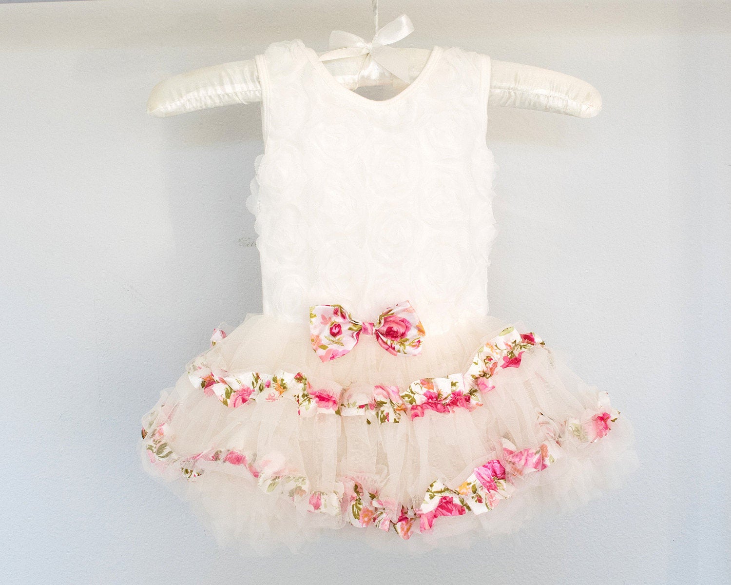 Rose Tutu Romper Dress