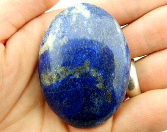 Lapis Lazuli Palm Stone (70g, Pakistan) High Quality Natural Crystal Specimen, A Grade #LAP41