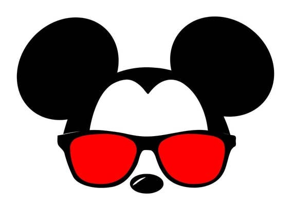 SVG DXF File for Mickey with Sunglasses