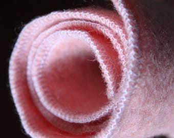 Upcycled 100% Wool Puddle Pad in Rose Pink