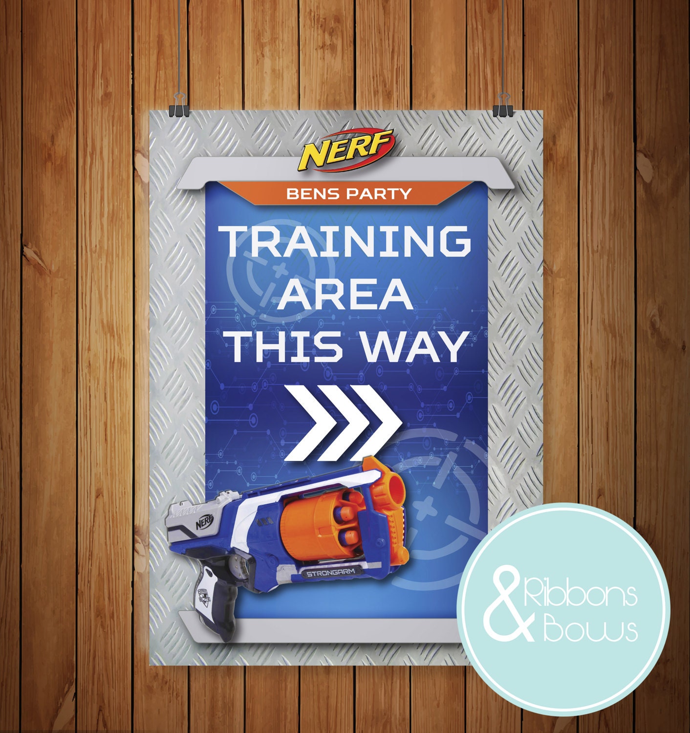 Nerf Party Sign Printable Digital Download