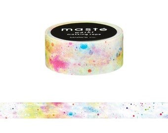 White Cosmic Washi Tape, Maste Masking Tape, Watercolour Decorative Tape, Pretty Stationery, Bullet Journal, Planner Accessories,