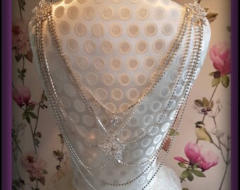 bridal back drape necklace