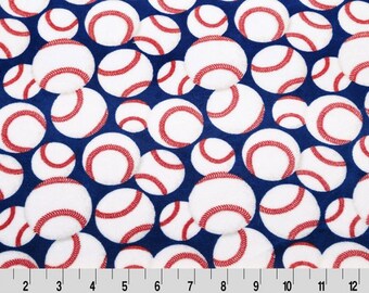 Shannon Minky Fabric, Shannon Cuddle Minky, Baseball Cuddle Minky Fabric, Baseball Fabric, Baseball Minky, Minky Fabric By The Yard