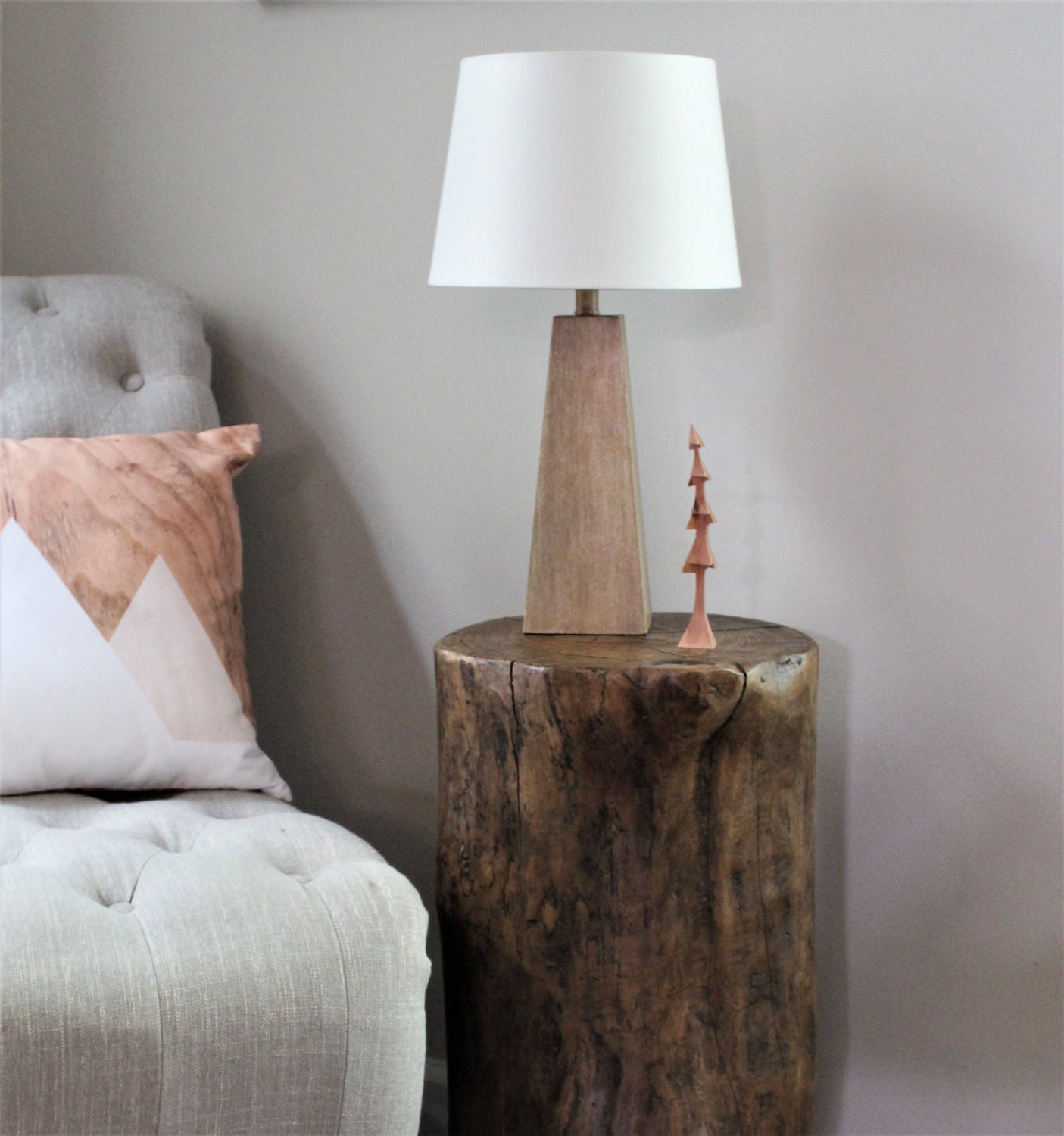 Tree stump table side table bedside table