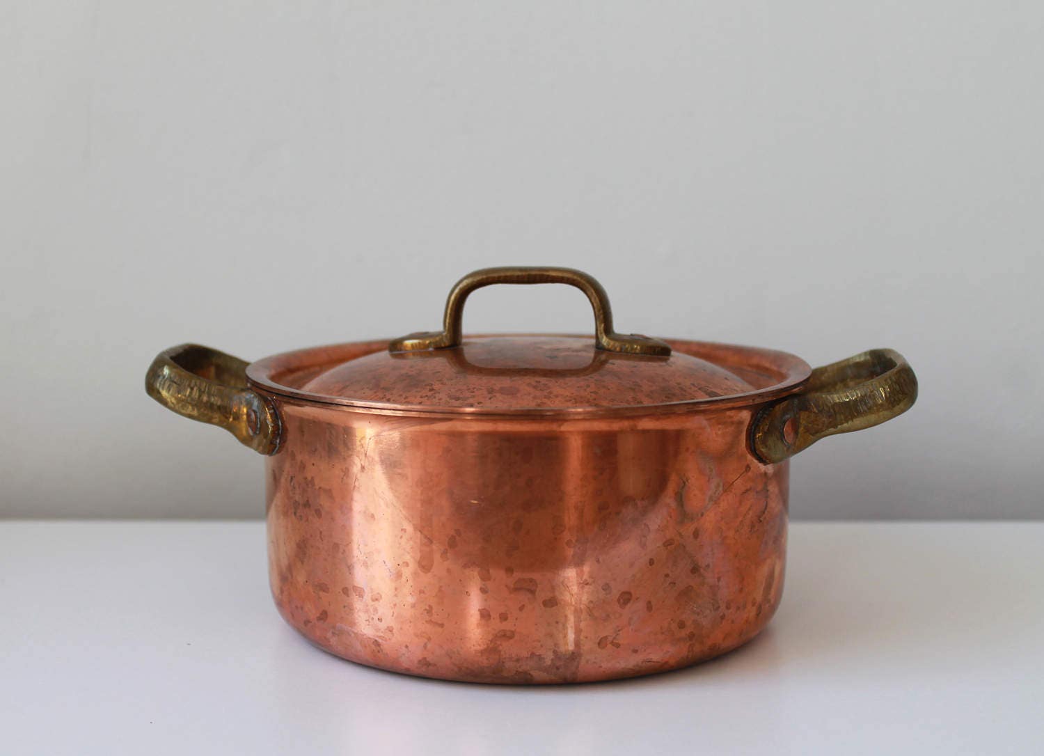 Vintage Copper Pot Tagus Portugal