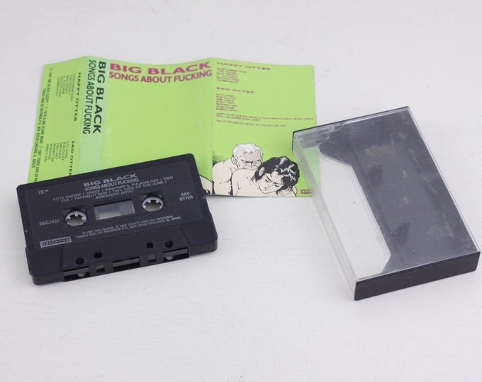 Vintage cassette tape, Big Black - Songs about F***ing, 1978 Kling Klang Music, 1987 Touch and Go records, vintage noise rock music cassette
