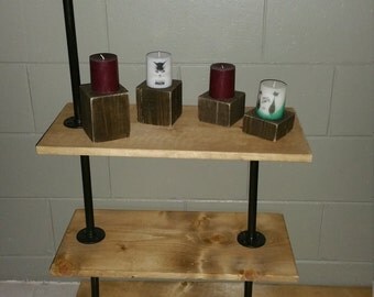 Candle Holders/Wood Candle Holders/Rustic Candle Holders/Set of Candle Holders/Staggered Candle Holders - Set of 4