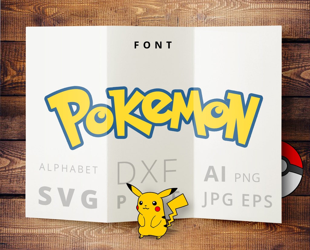 Pokemon Font Svg Pikachu Alphabet Cuttable Vinyl Pokemon Images | The ...