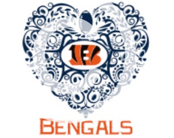 Cincinnati Bengals Ornate Heart SVG File