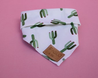 Ya Prick Cactus Green Gold Saguaro Dog Bandana Tie On Bandana Dog Accessories Fashion Apparel Neckerchief Designer by Pablo & Co