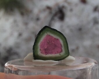 4.2 ct watermelon tourmaline slice from Kunar,Afghanistan D8*