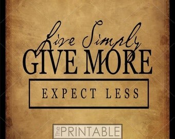 Live simply quote | Etsy