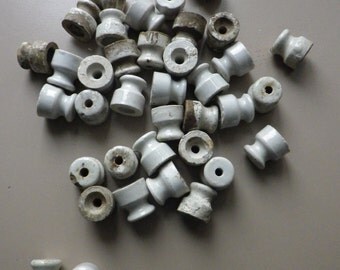 antique electric cable / fence porcelain insulator / price per one item