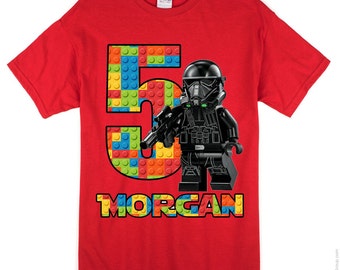 lego star wars birthday shirt