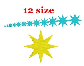 Star Embroidery Design. Star Fill Design. Embroidery Pattern. Mini Star. Star of Bethlehem. Basic star. Machine Embroidery.