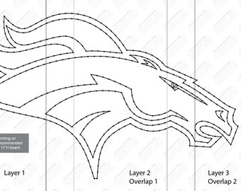 Denver Broncos - String Art Template