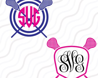 Lacrosse SVG, Lacrosse Mom SVG, Lacrosse Monogram SVG Cut table Design,svg,dxf,png Use With Silhouette Studio & Cricut_Instant Download