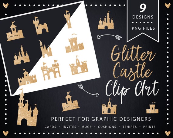 Castle Clip art Gold Glitter Clip art clip art castle