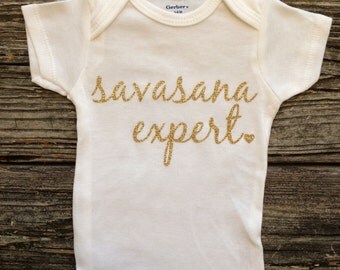 Savasana Expert, Baby Girl Onesie, Baby Shower Gift, Baby Girl Gift, Infant Clothing, Cute Baby Gift, Newborn Onesie