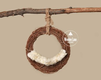 Newborn Digital Background, Digital Backdrop, Wreath Newborn Prop, Digital Background, Instant Download