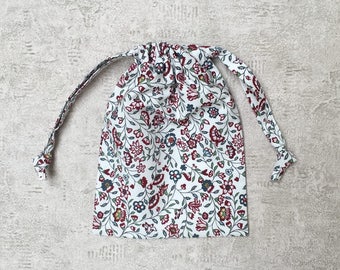 unique smallbag in flowered fabric - cotton bag