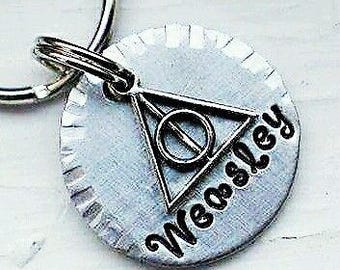 Small Pet ID - Dog Tag - Pet Accessories - Collar Tag - Pets - Pet Tag - Metal ID - Custom ID Tag - Personalized Pet Tag - Deathly Hallows