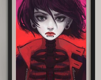 Ribcage - Original Art Print (A3/11.7"x16.5")