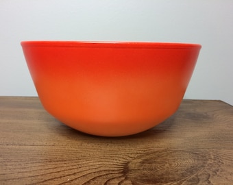 Vintage Fire King Orange Sunburst Mixing / Nesting Bowl - 1960s