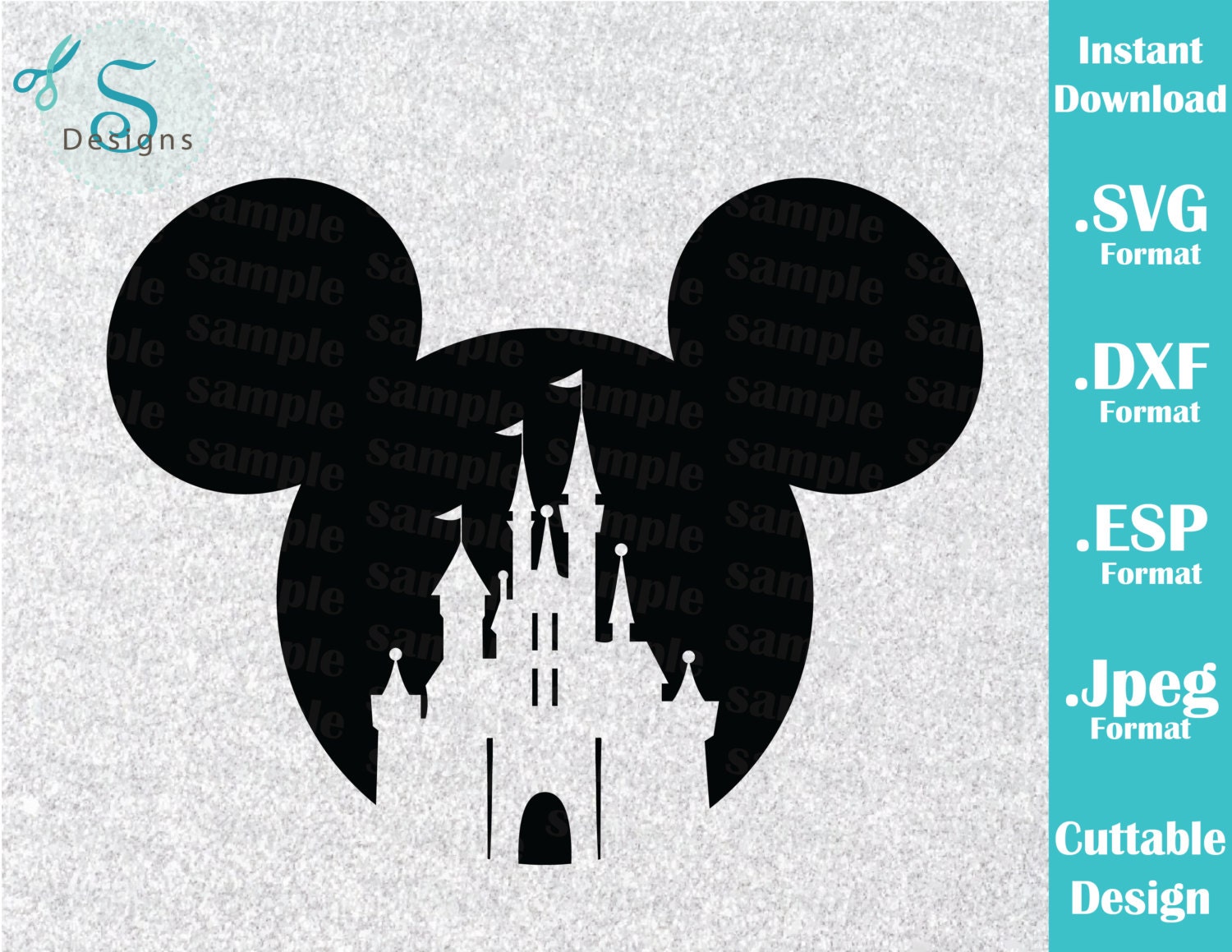 INSTANT DOWNLOAD Disney Castle Mickey Ears Trip by SDesignShop