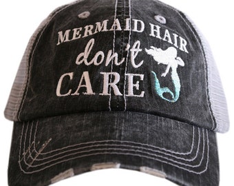 Mermaid Hair Don't Care ~ Mermaid Hair Don't Care baseball Hat ~ Trucker Hat ~ mermaid ~ Mermaid Hair Don't Care Trucker Hat ~ Beach Hat