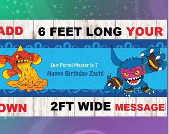 Skylanders Banner, Skylanders Birthday, Skylanders party, Skylanders decorations, Skylanders theme