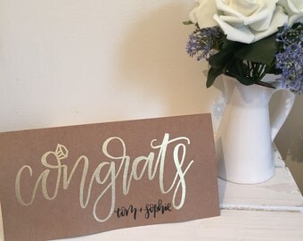 Congratulations Engagement card / Wedding Card - personalised engagement or wedding card