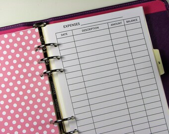 A5 Expenses Tracker Planner Inserts, Budget Planner Pages, Financial Planner Refills, Budget Tracker, UK, #HSU12