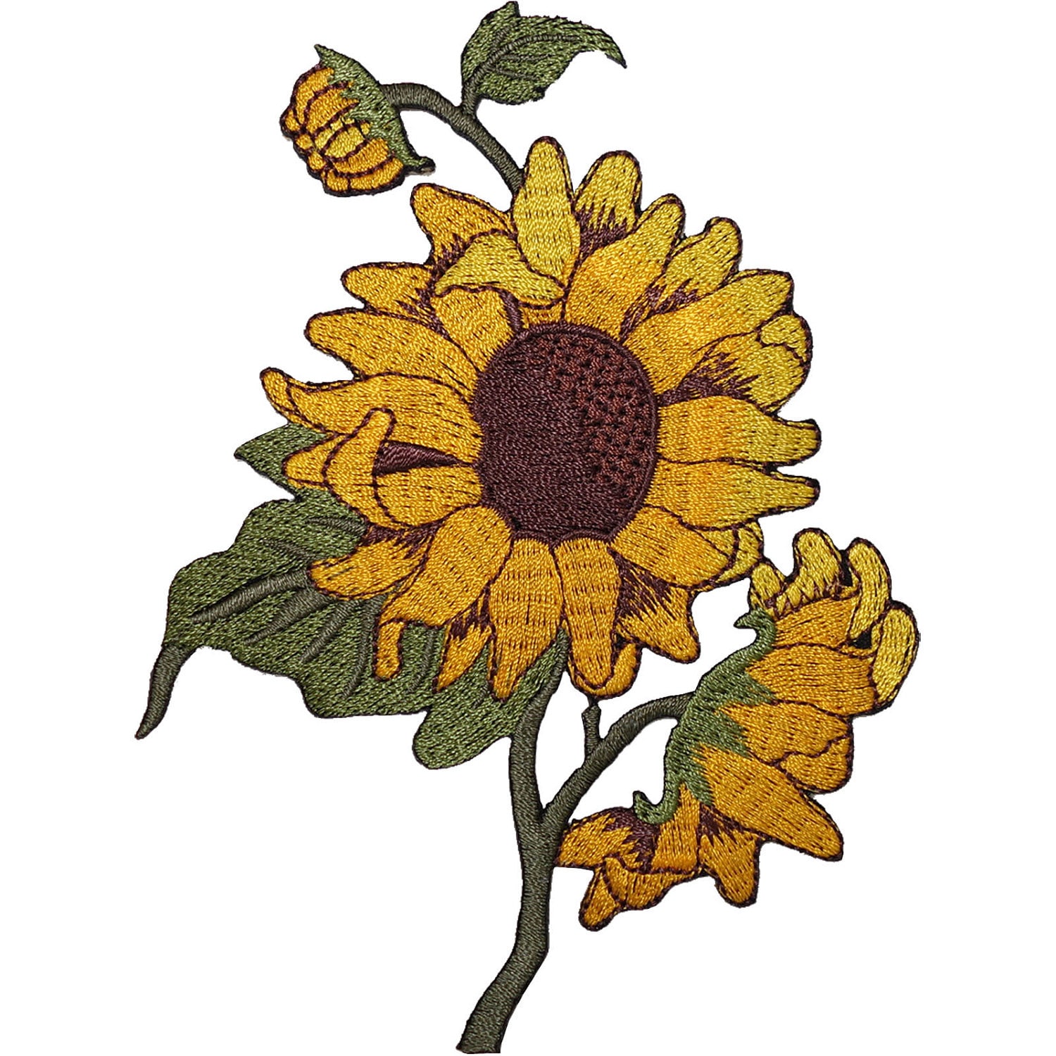 Sunflower Embroidered Iron / Sew On Patch Dress Jeans Flower