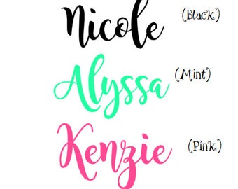 Vinyl Decal-Name - Name Decals Only- vinyl name- vinyl decal name cut out- children's name- personalize your name-