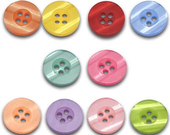 100 buttons, resin, resin, multi colored, button, 11500