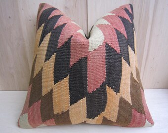 kilim pillow,decorative pillow,home living,home decor,vintage,rustic decor,handwoven pillow,turkish pillow,throw pillow,accent pillow,16x16